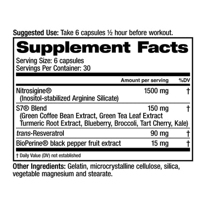 Juvenon GoldMember Lift Nitric Oxide Supplement – Nitrosigine, Trans-Resveratrol, S7 Plant Blend, BioPerine – Circulation, Energy & Muscle Support – 180 Capsules - dailyvitalstore