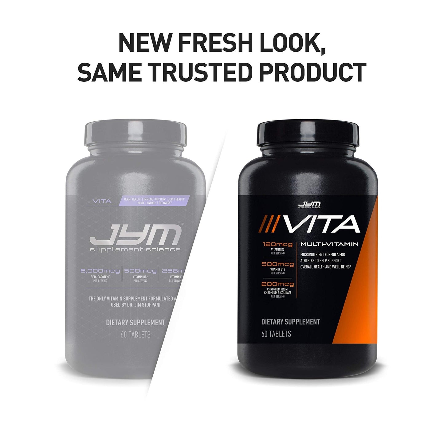 JYM Supplement Science Vita JYM Sports Multivitamin & Mineral Support, Vitamin A, C, B6, B12, E, K, Boron, Biotin, Potassium 60 Tablets - dailyvitalstore