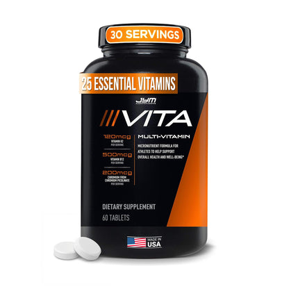 JYM Supplement Science Vita JYM Sports Multivitamin & Mineral Support, Vitamin A, C, B6, B12, E, K, Boron, Biotin, Potassium 60 Tablets - dailyvitalstore