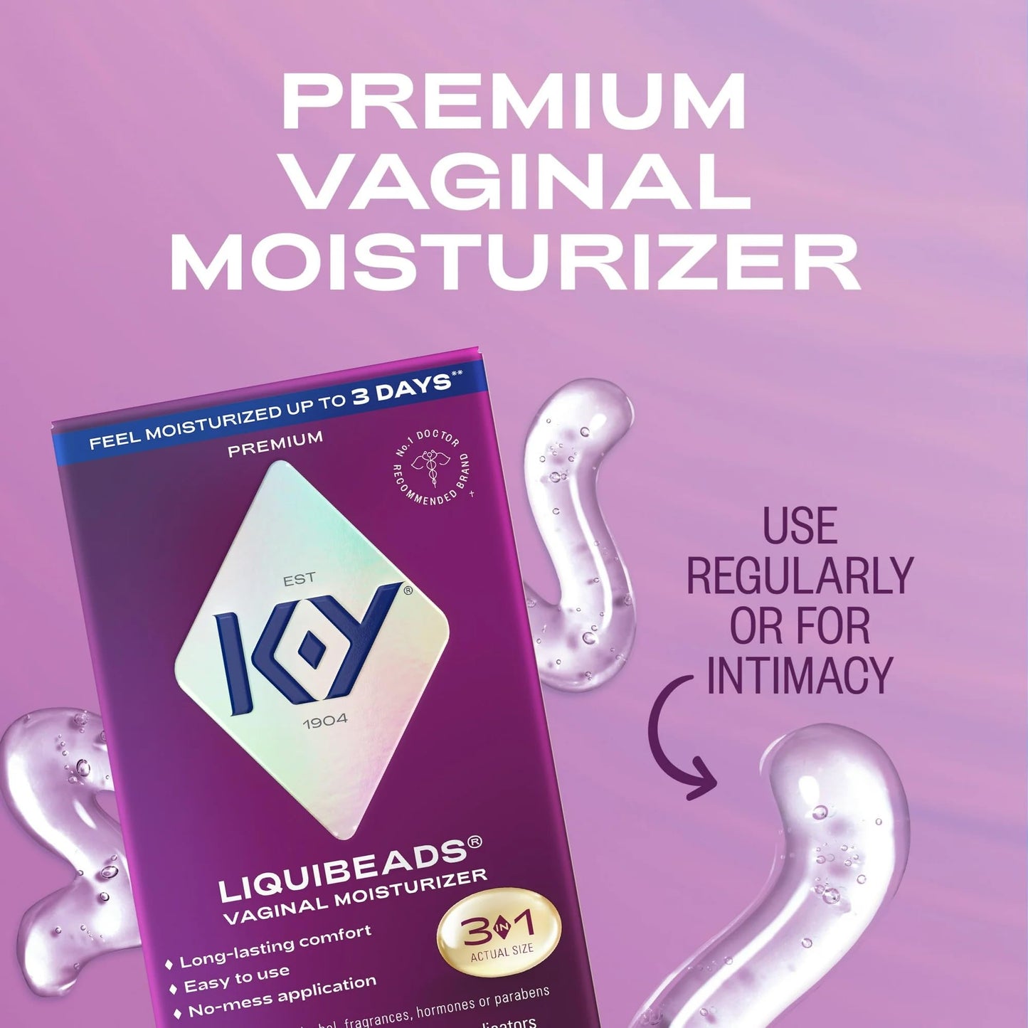 K-Y Liquibeads Vaginal Moisturizer for Women, Silicone Lube Vaginal Suppository, Vaginal Lubricant Helps Reduce Pain Due to Vaginal Dryness, 6 Vaginal Suppositories & 6 Vaginal Applicators - dailyvitalstore