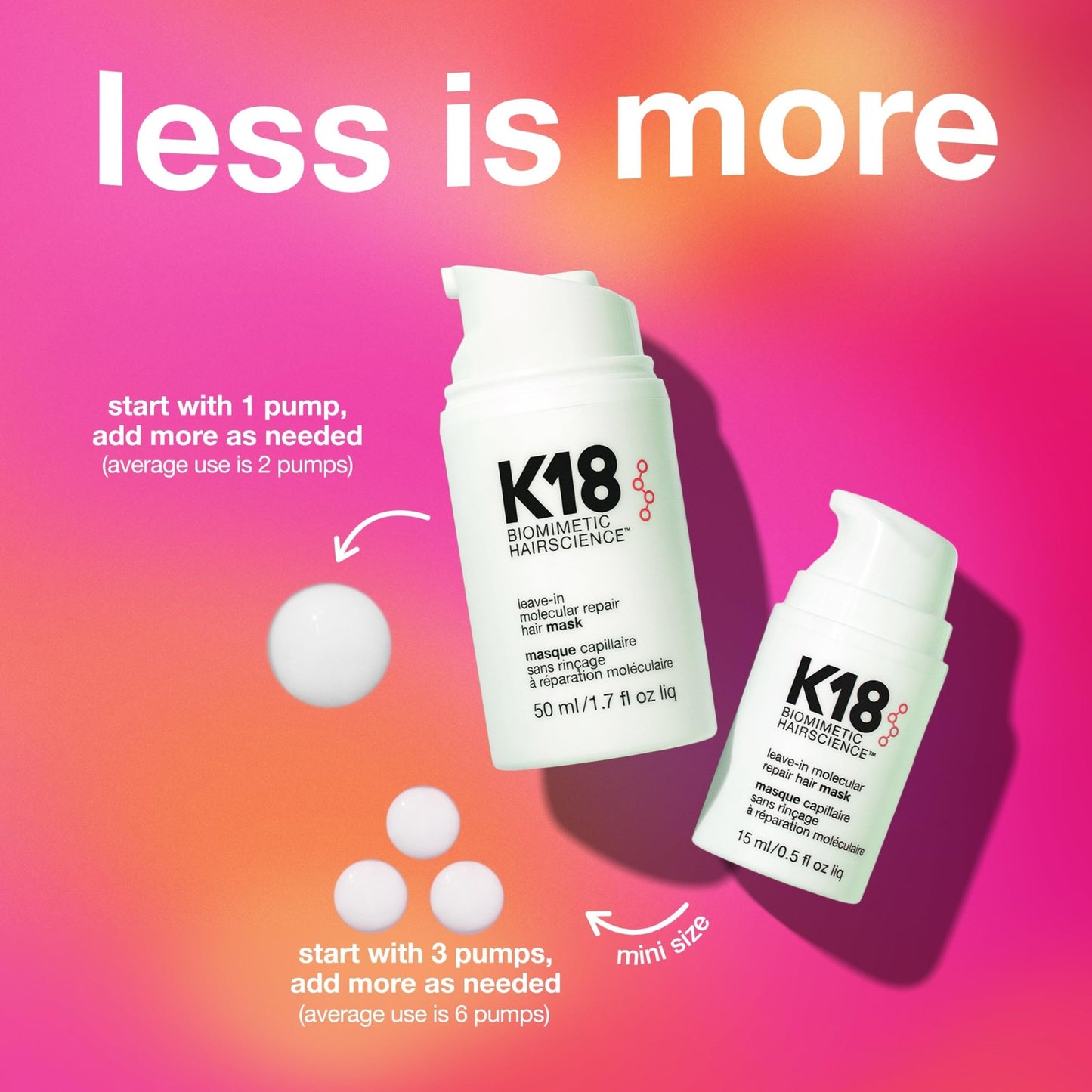 K18 Leave-In Molecular Repair Hair Mask - Peptide Hair Treatment Mask for Bleach, Color, Chemical + Heat Damaged Strands - Immediate - dailyvitalstore