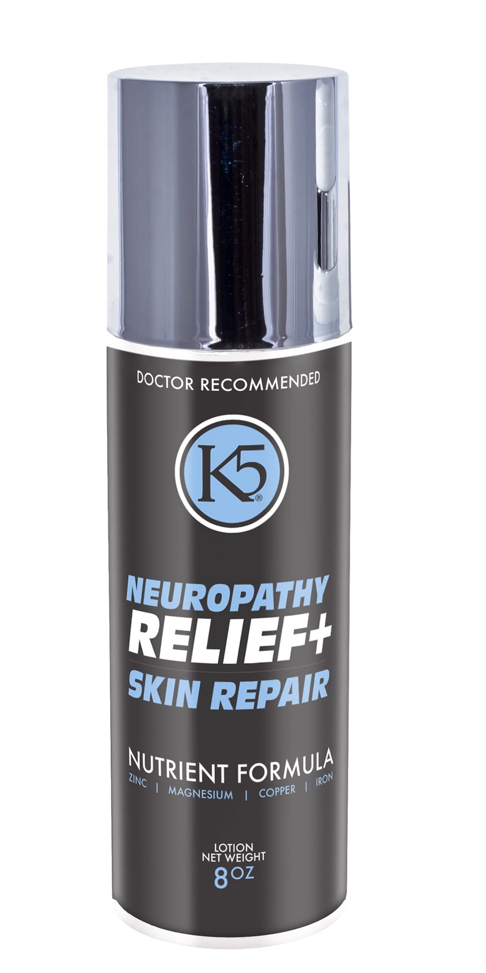 K5 Neuropathy Relief & Skin Healing Cream – Doctor Recommended for Feet, Legs and Toes – Over 20 Vitamins & Minerals – Reduce Neuropathy Symptoms & Repair Damaged Skin (8 Fl Oz) - dailyvitalstore