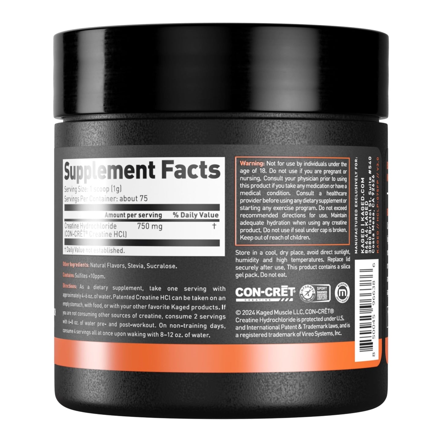 Kaged Creatine HCl Powder | 7X Concentrated vs Mono | Muscle Building & Recovery | High Absorption | No Bloating | Creatine for Men & Women - dailyvitalstore