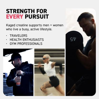 Kaged Creatine Monohydrate + Max Absorption Technology | Micronized Powder Stick Packs | Strawberry Lemonade | Muscle Building & Recovery | Brain Health - dailyvitalstore