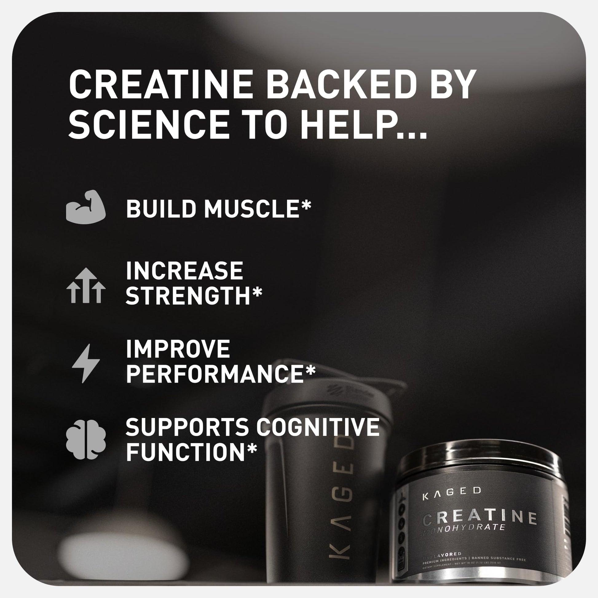 Kaged Creatine Monohydrate Micronized Powder | Unflavored | Muscle Building & Recovery | 5000 mg Per Serving | Vegan, Gluten Free, Easily Digestible - dailyvitalstore