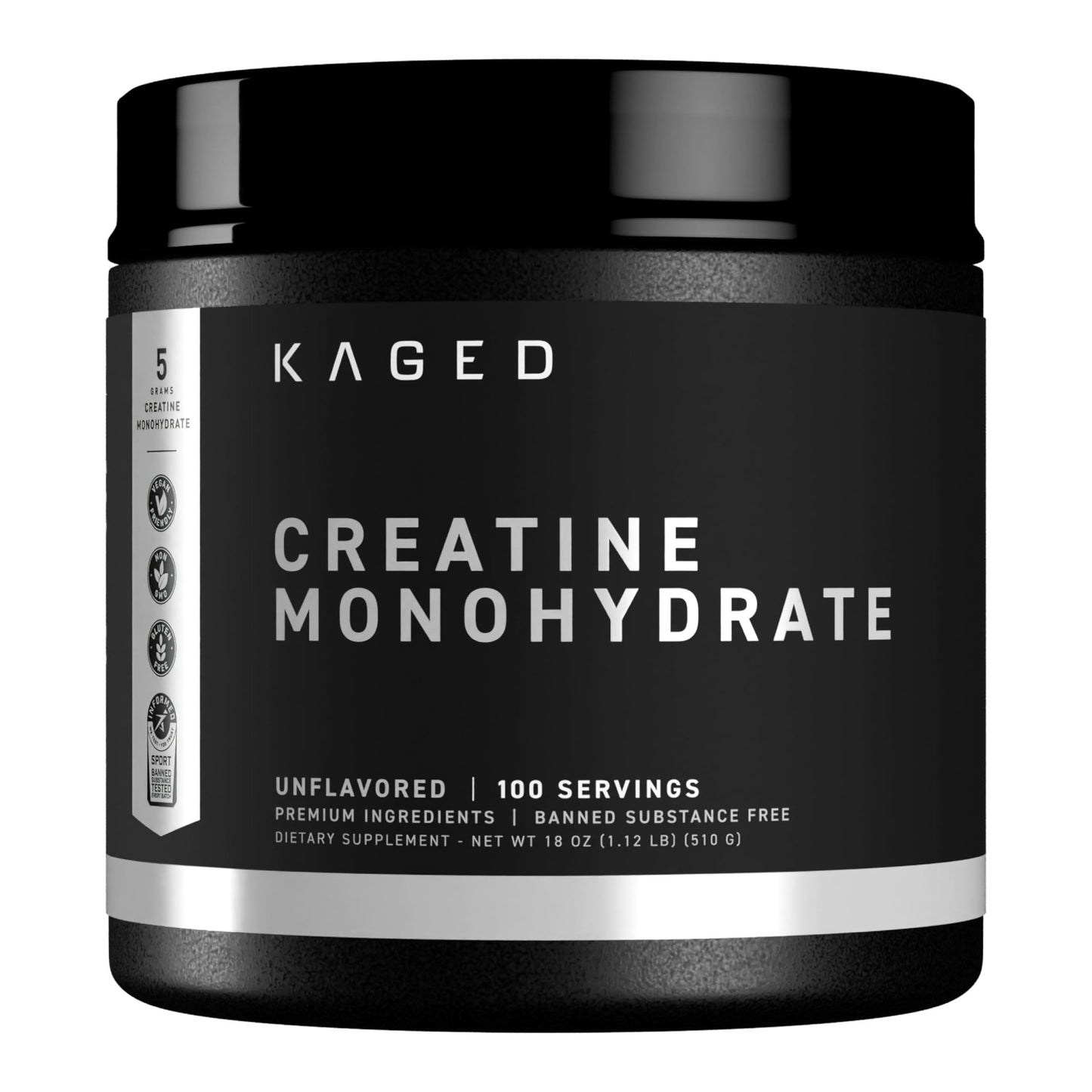 Kaged Creatine Monohydrate Micronized Powder | Unflavored | Muscle Building & Recovery | 5000 mg Per Serving | Vegan, Gluten Free, Easily Digestible - dailyvitalstore