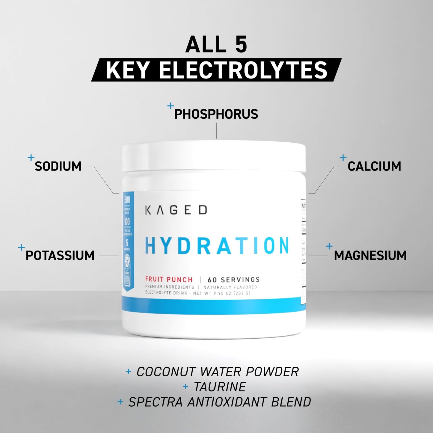 Kaged Electrolyte Hydration Powder Hydracharge Apple Limeade Sports Drink for Men and Women Pre, Post, Intra Workout Supplement 60 Servings - dailyvitalstore