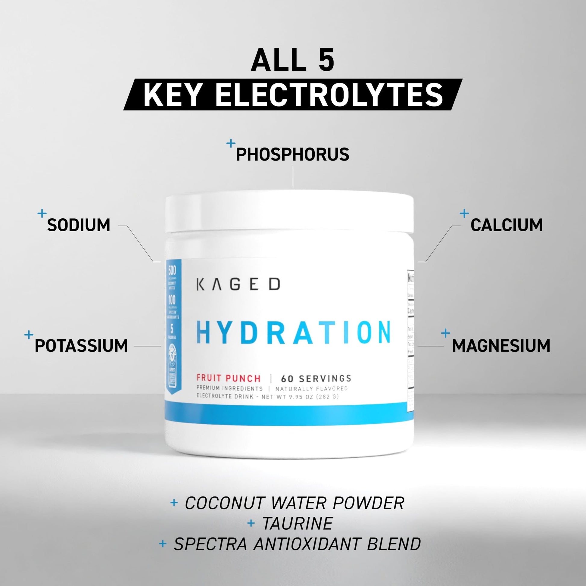 Kaged Electrolyte Hydration Powder Hydracharge Apple Limeade Sports Drink for Men and Women Pre, Post, Intra Workout Supplement 60 Servings - dailyvitalstore