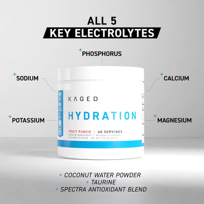 Kaged Electrolyte Hydration Powder Hydracharge Apple Limeade Sports Drink for Men and Women Pre, Post, Intra Workout Supplement 60 Servings - dailyvitalstore