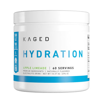 Kaged Electrolyte Hydration Powder Hydracharge Apple Limeade Sports Drink for Men and Women Pre, Post, Intra Workout Supplement 60 Servings - dailyvitalstore