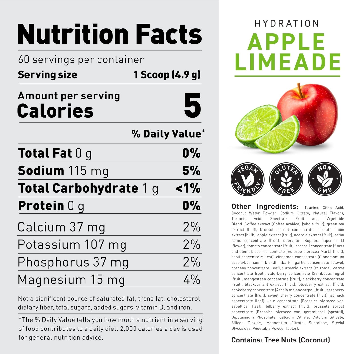 Kaged Electrolyte Hydration Powder Hydracharge Apple Limeade Sports Drink for Men and Women Pre, Post, Intra Workout Supplement 60 Servings - dailyvitalstore