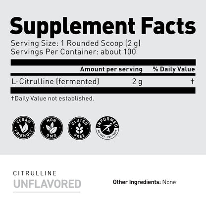 Kaged L-Citrulline Powder | Unflavored | Enhanced Pumps | Improve Muscle Vascularity | Nitric Oxide Booster | Supplements for Men & Women | 100 Servings - dailyvitalstore