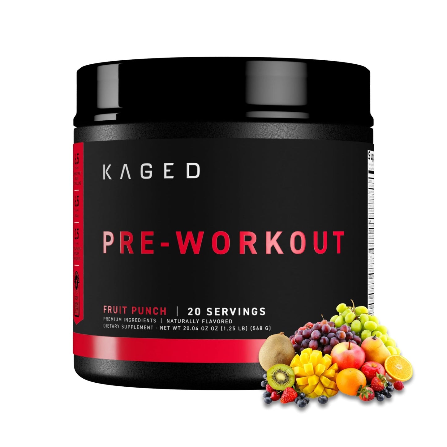 Kaged Stimulant Free Pre Workout Powder | Fruit Punch | Pre-Kaged | Formulated with Creatine, Beta Alanine | No Jitters | 20 Servings - dailyvitalstore