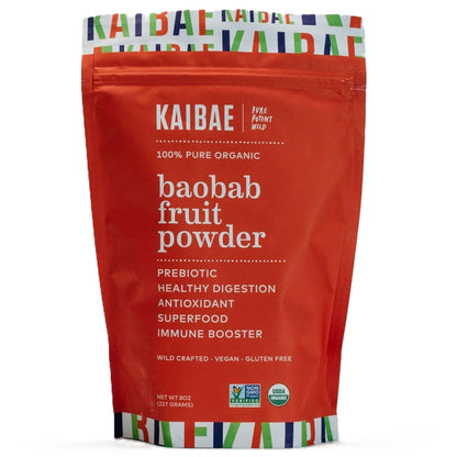 KAIBAE Premium Organic Baobab Powder | Prebiotic Fiber Superfood for Gut & Metabolic Health | Vitamin C + Polyphenols | Gluten-Free, Non-GMO, Vegan | 8 oz. - dailyvitalstore