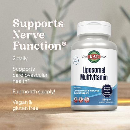 KAL Liposomal Multivitamin - High Potency Liposomal Vitamin C, D-3, and More - Men and Women Multivitamin - dailyvitalstore