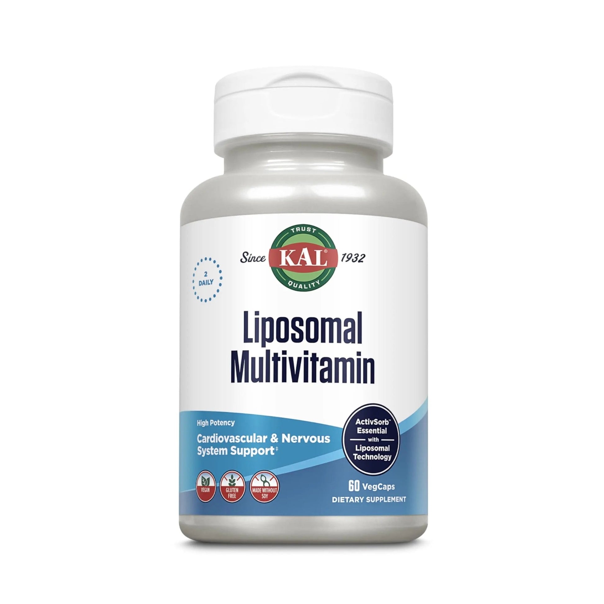 KAL Liposomal Multivitamin - High Potency Liposomal Vitamin C, D-3, and More - Men and Women Multivitamin - dailyvitalstore
