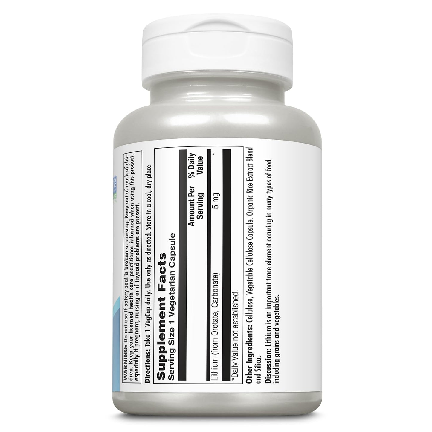 KAL Lithium Orotate 5mg, Low Dose Lithium Supplement for General Wellness Mood Support, Highly Bioavailable, Vegan, 60-Day Guarantee, - dailyvitalstore