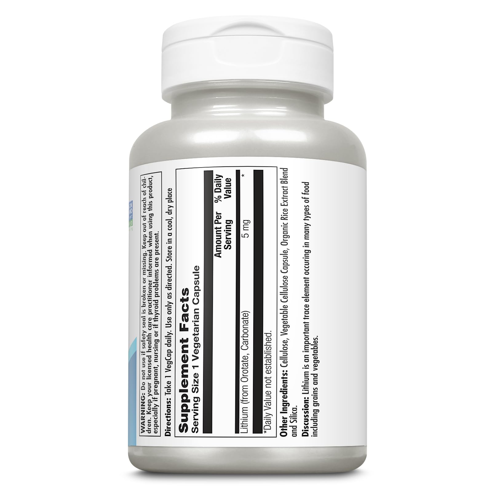 KAL Lithium Orotate 5mg, Low Dose Lithium Supplement for General Wellness Mood Support, Highly Bioavailable, Vegan, 60-Day Guarantee, - dailyvitalstore