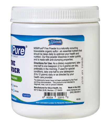 KALA HEALTH MSMPure Fine Powder 1lb and Muscle & Joint Cream 2oz Bundle - dailyvitalstore