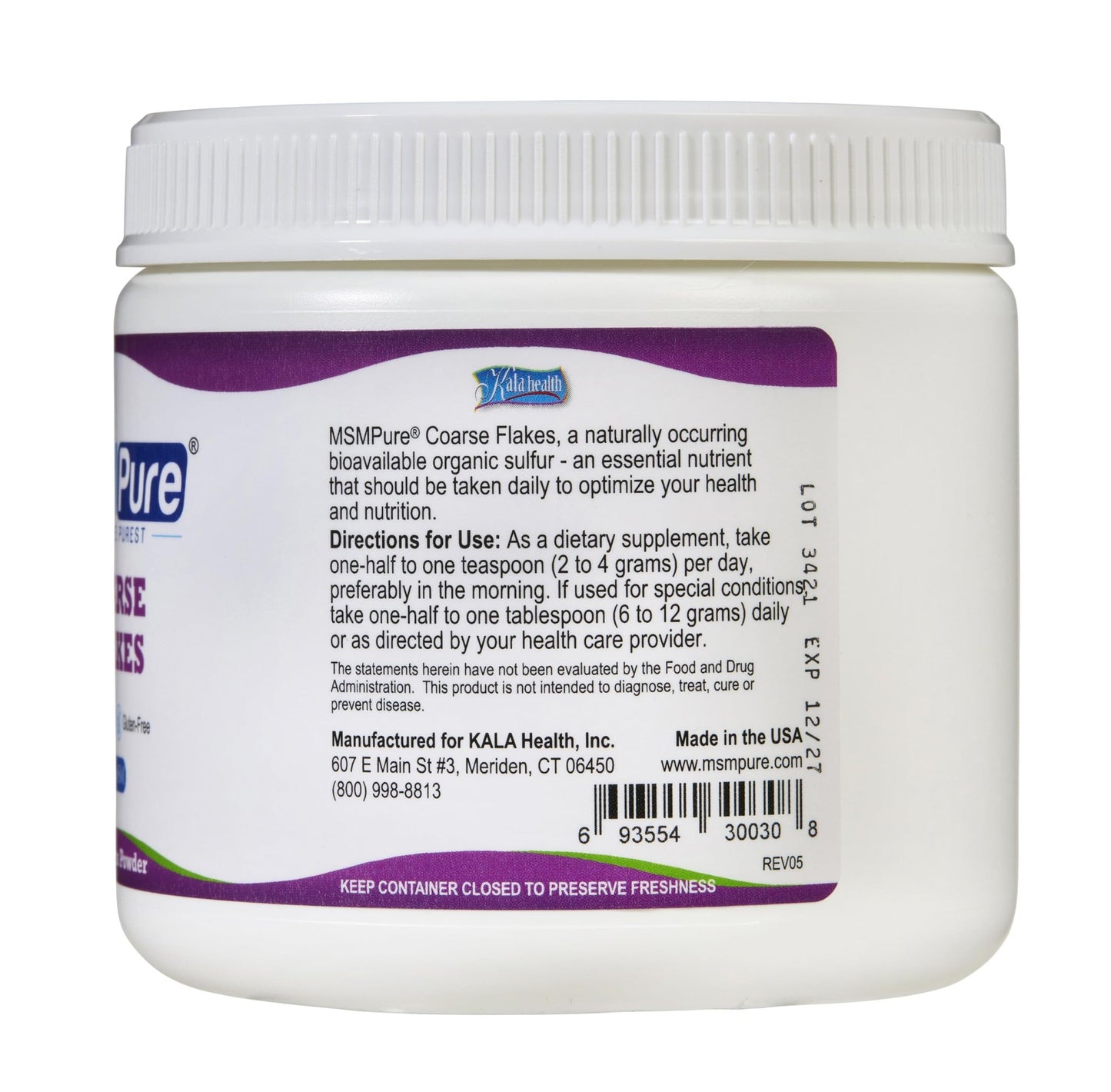 KALA HEALTH MSMPure MSM Coarse Flakes 8.8oz and MSM Gel With Organic Aloe 8oz Bundle - dailyvitalstore