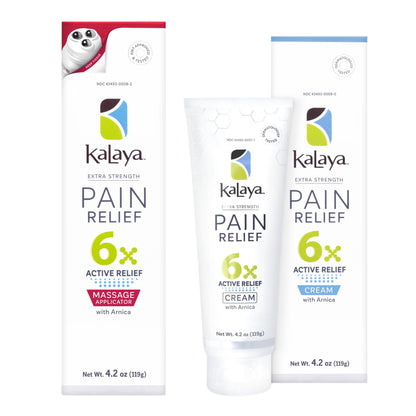 Kalaya 6X Pain Relief Arnica Cream with Massager and 6X Extra Strength Pain Relief Cream - dailyvitalstore