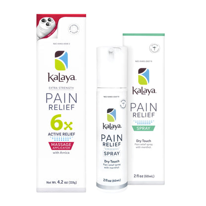 Kalaya 6X Pain Relief Arnica Cream with Massager and Active Pain Relief Spray for Joint & Muscle Pain - dailyvitalstore