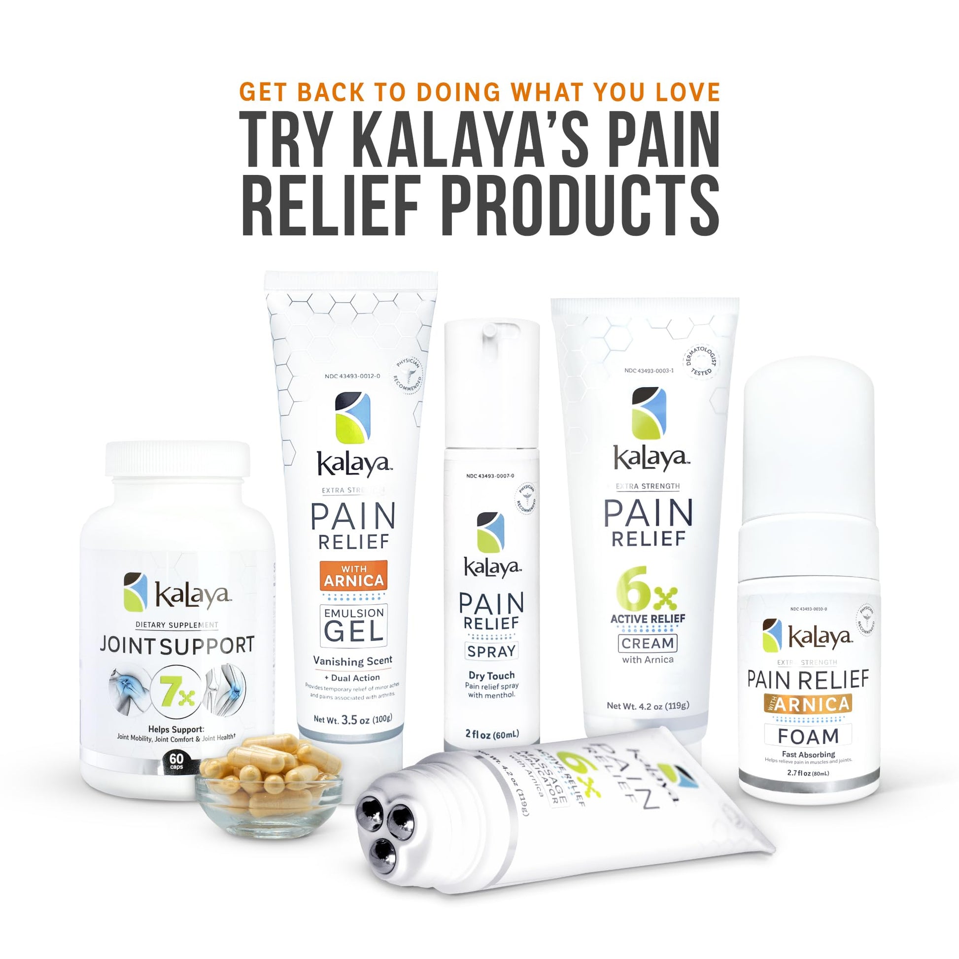 Kalaya Extra Strength Pain Relief Gel with Arnica -Fast Acting, Long Lasting, Vanishing Scent, medically formulated for Arthritis, Joints, Muscle, Back, Neck, Shoulder, Hand and Knee Pain - dailyvitalstore