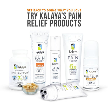 Kalaya Extra Strength Pain Relief Gel with Arnica -Fast Acting, Long Lasting, Vanishing Scent, medically formulated for Arthritis, Joints, Muscle, Back, Neck, Shoulder, Hand and Knee Pain - dailyvitalstore