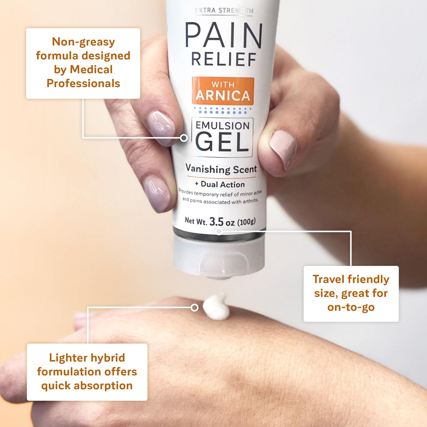 Kalaya Extra Strength Pain Relief Gel with Arnica -Fast Acting, Long Lasting, Vanishing Scent, medically formulated for Arthritis, Joints, Muscle, Back, Neck, Shoulder, Hand and Knee Pain - dailyvitalstore