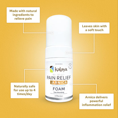 Kalaya Naturals Extra Strength Pain Relief Foam with Arnica - Supports Pain Relief in Muscle & Joints (2.7 Ounces) - dailyvitalstore