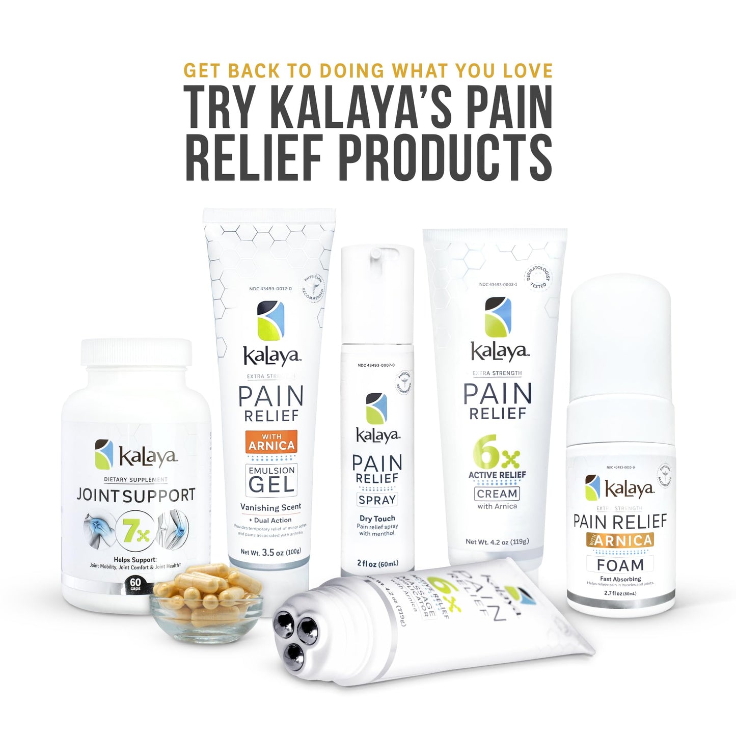 Kalaya Naturals Extra Strength Pain Relief Foam with Arnica - Supports Pain Relief in Muscle & Joints (2.7 Ounces) - dailyvitalstore