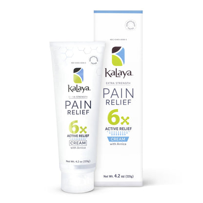 Kalaya Pain Relief Cream with Arnica for Muscles and Joints – 6 Natural Active Ingredients with Long Lasting and Fast Acting Relief in 3 Minutes - Dermatologist Tested to Soothe Tension - 4.2 oz - dailyvitalstore