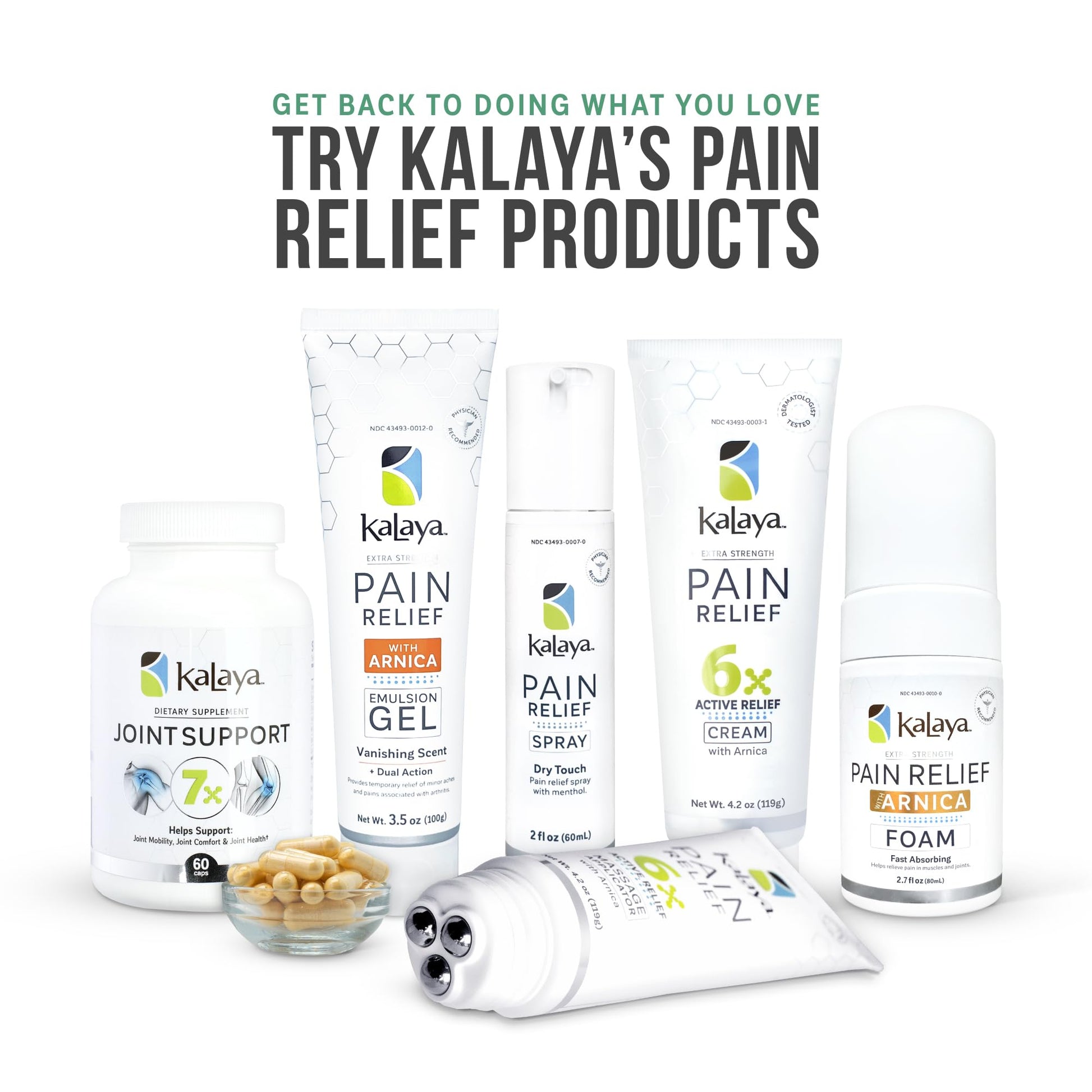 Kalaya Pain Relief Spray - Fast-Acting, Quick-Drying Muscle Rub for Joint Pain Relief and Muscle Pain - with Eucalyptus, Menthol, Methyl Salicylate, Camphor - Ideal for Easing Back Pain - 2 oz - dailyvitalstore
