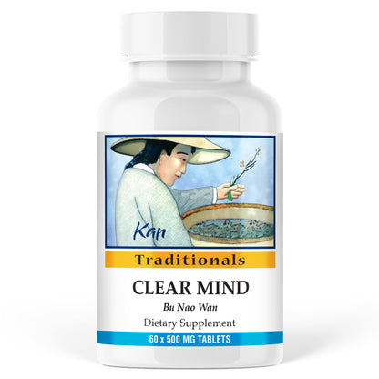 Kan Herbs Company Clear Mind Formula – Traditional Chinese Herbal Blend for Cognitive Clarity and Spirit Support, Nourishes Heart Yin and Blood, Calms Shen, Herbal Supplement, 60 Tablets - dailyvitalstore