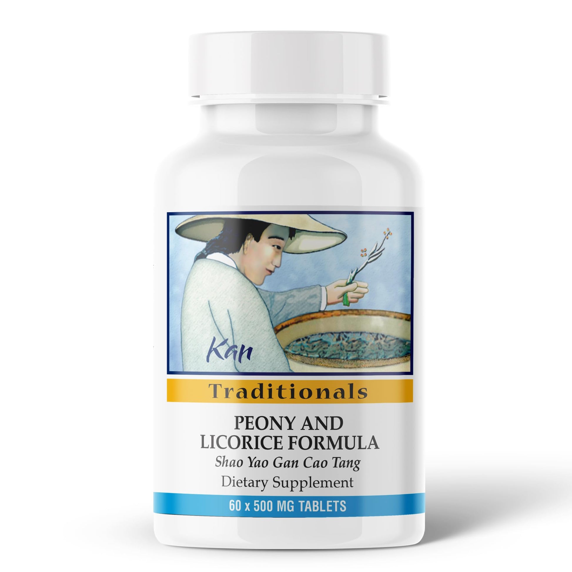 Kan Herbs Company Peony & Licorice Formula Tablets – Traditional Chinese Herbal Blend with White Peony Root & Chinese Licorice to Support Liver Balance, Muscle Comfort & Digestive Harmony, 60 Tablets - dailyvitalstore