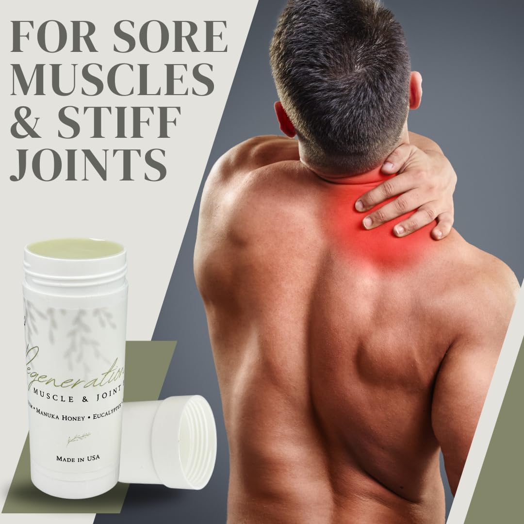 KANU Regeneration Muscle and Joint Soothing Balm Proprietary Blend of Magnesium, Manuka Honey, Eucalyptus & Menthol - Maximum Strength Formula for Aches- All Natural Ingredients-Made in The USA - dailyvitalstore