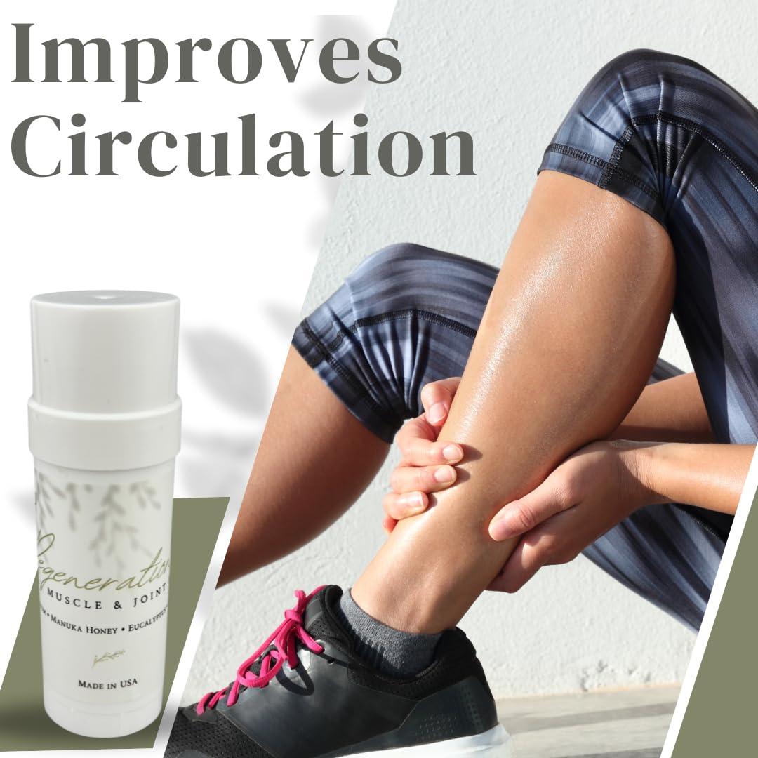 KANU Regeneration Muscle and Joint Soothing Balm Proprietary Blend of Magnesium, Manuka Honey, Eucalyptus & Menthol - Maximum Strength Formula for Aches- All Natural Ingredients-Made in The USA - dailyvitalstore