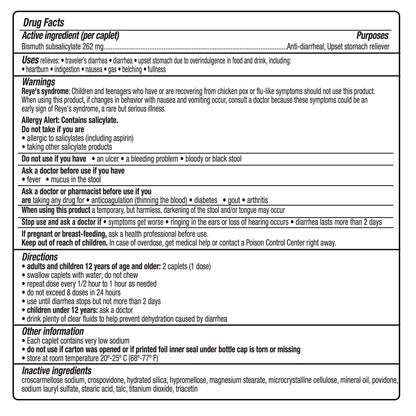 Kaopectate Multi-Symptom Anti-Diarrheal & Upset Stomach Reliever, 42 Caplets, Anti Diarrhea Caplets - dailyvitalstore