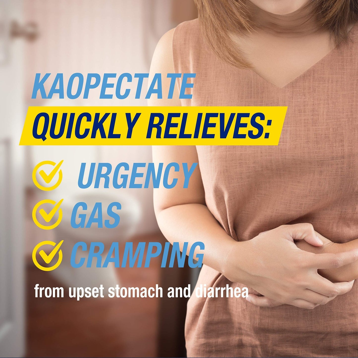 Kaopectate Multi-Symptom Anti-Diarrheal & Upset Stomach Reliever, 42 Caplets, Anti Diarrhea Caplets - dailyvitalstore