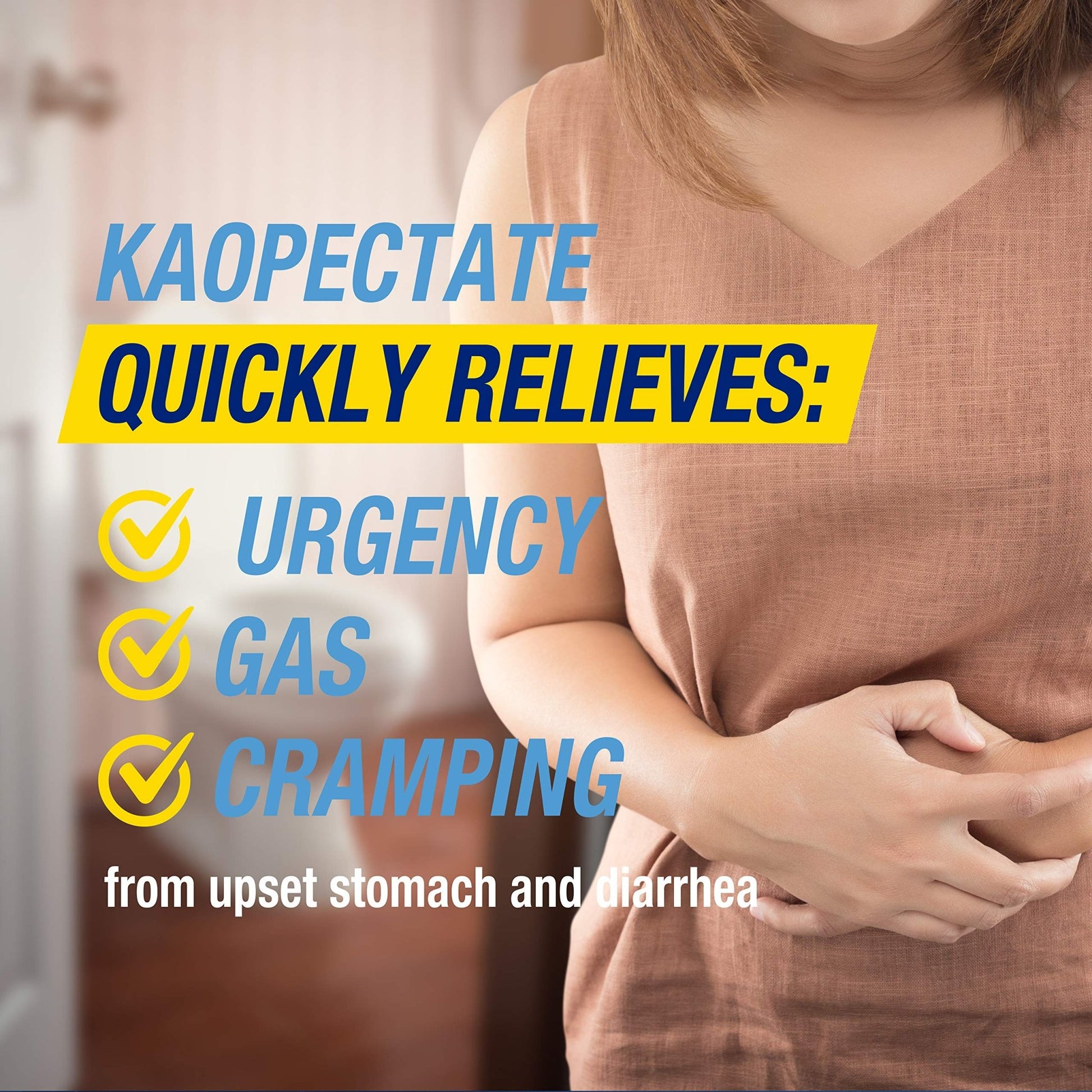 Kaopectate Multi-Symptom Anti-Diarrheal & Upset Stomach Reliever, 42 Caplets, Anti Diarrhea Caplets - dailyvitalstore