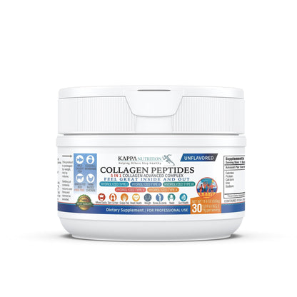 KAPPA NUTRITION Collagen Peptides Powder, 5 in 1 Multi-Collagen Advanced Complex with Hydrolyzed Collagen Peptides, Supports Skin, Hair, Nails, Joints & Bones / 30 Servings - dailyvitalstore