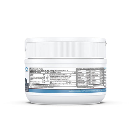 KAPPA NUTRITION Collagen Type I, II, III, 6 Billion Probiotic Acid Resistance, Hyaluronic Acid, Vitamin C, Biotin, Copper and MCT Oil, Beautiful Hair, Nails, & Skin, Collagen Peptides 9 in 1 (11.9oz) - dailyvitalstore