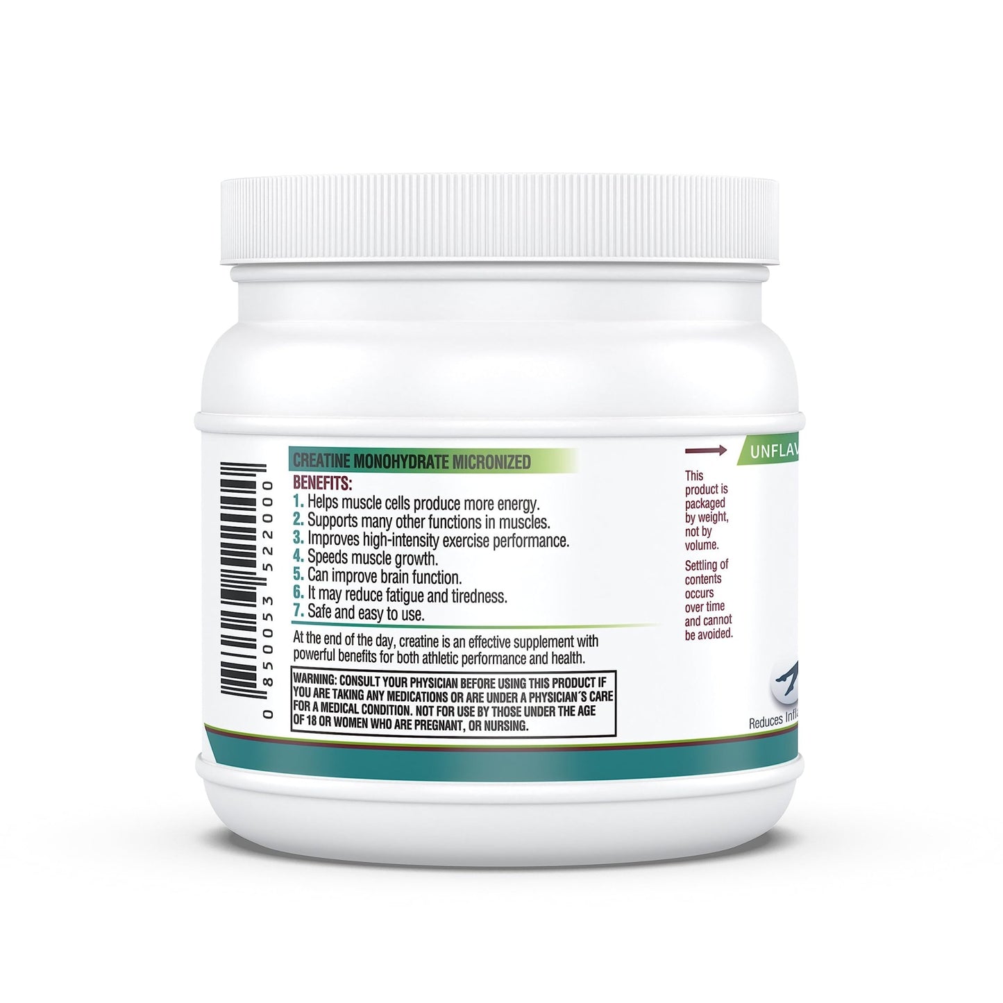 Kappa Nutrition Creatine Monohydrate Powder, Pure Amino Acid Formula, Supports Muscle Strength, Cellular Energy & Mental Focus* Gluten-Free, Keto, 2.25g per Scoop, 240 Servings, Net Wt. 1.32 LB (600g) - dailyvitalstore