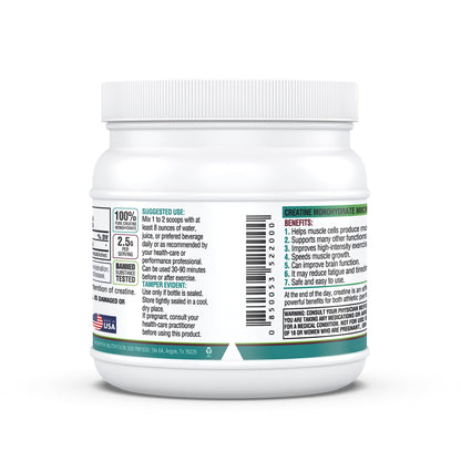 Kappa Nutrition Creatine Monohydrate Powder, Pure Amino Acid Formula, Supports Muscle Strength, Cellular Energy & Mental Focus* Gluten-Free, Keto, 2.25g per Scoop, 240 Servings, Net Wt. 1.32 LB (600g) - dailyvitalstore