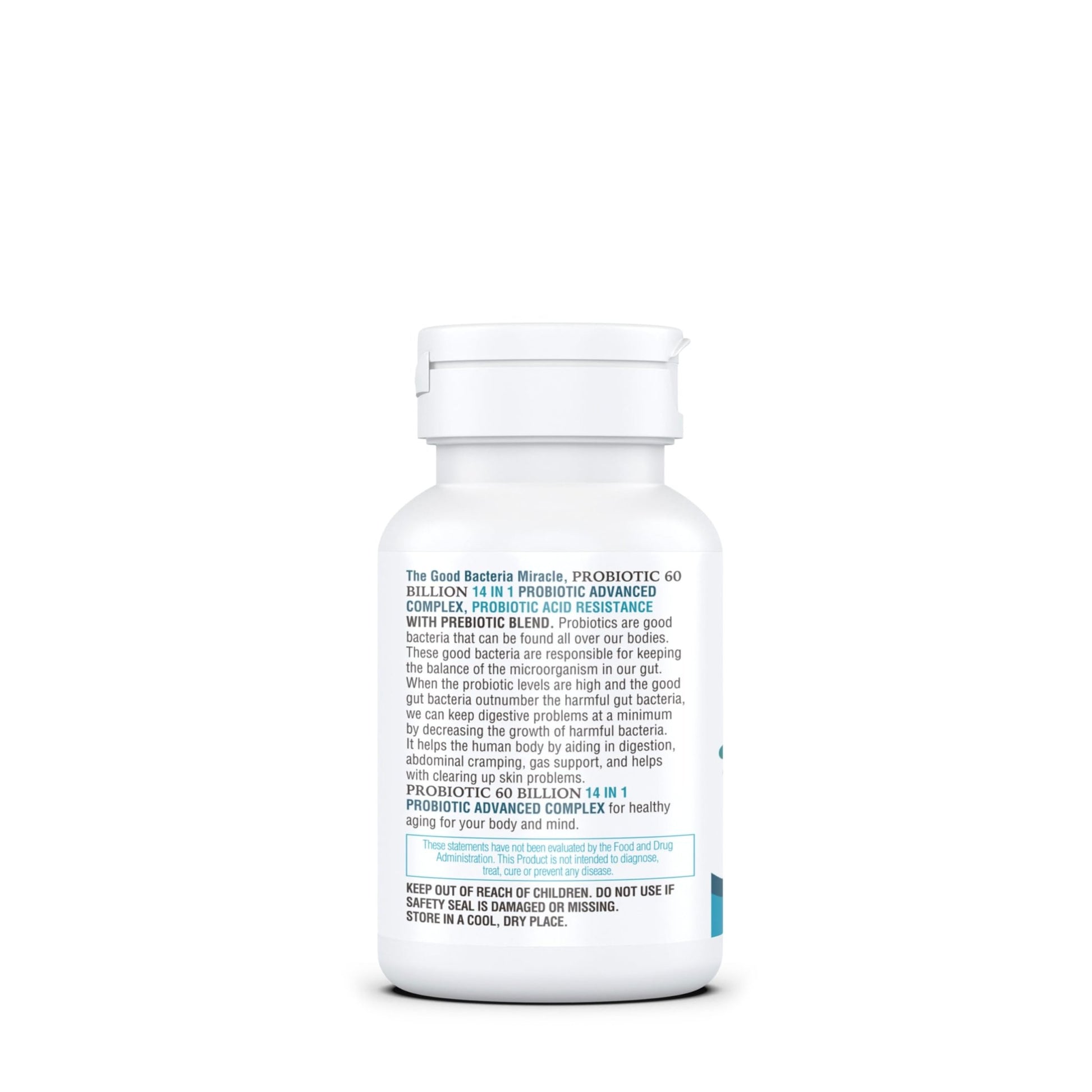 KAPPA NUTRITION Probiotic 60 Billion CFU 14 in 1 Formula with Prebiotics & Acidophilus for Women, Men & Adults, Shelf Stable, Acid Resistant, Natural Supplement 60 Capsules. - dailyvitalstore