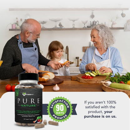 KaraMD Pure Nature | Greens, Fruit and Veggies Supplement | Vitamins, Fiber & Antioxidants | 20 Fruits and Vegetables Supplements for Energy & Digestion | Gluten Free & Vegan Friendly (30 Servings) - dailyvitalstore