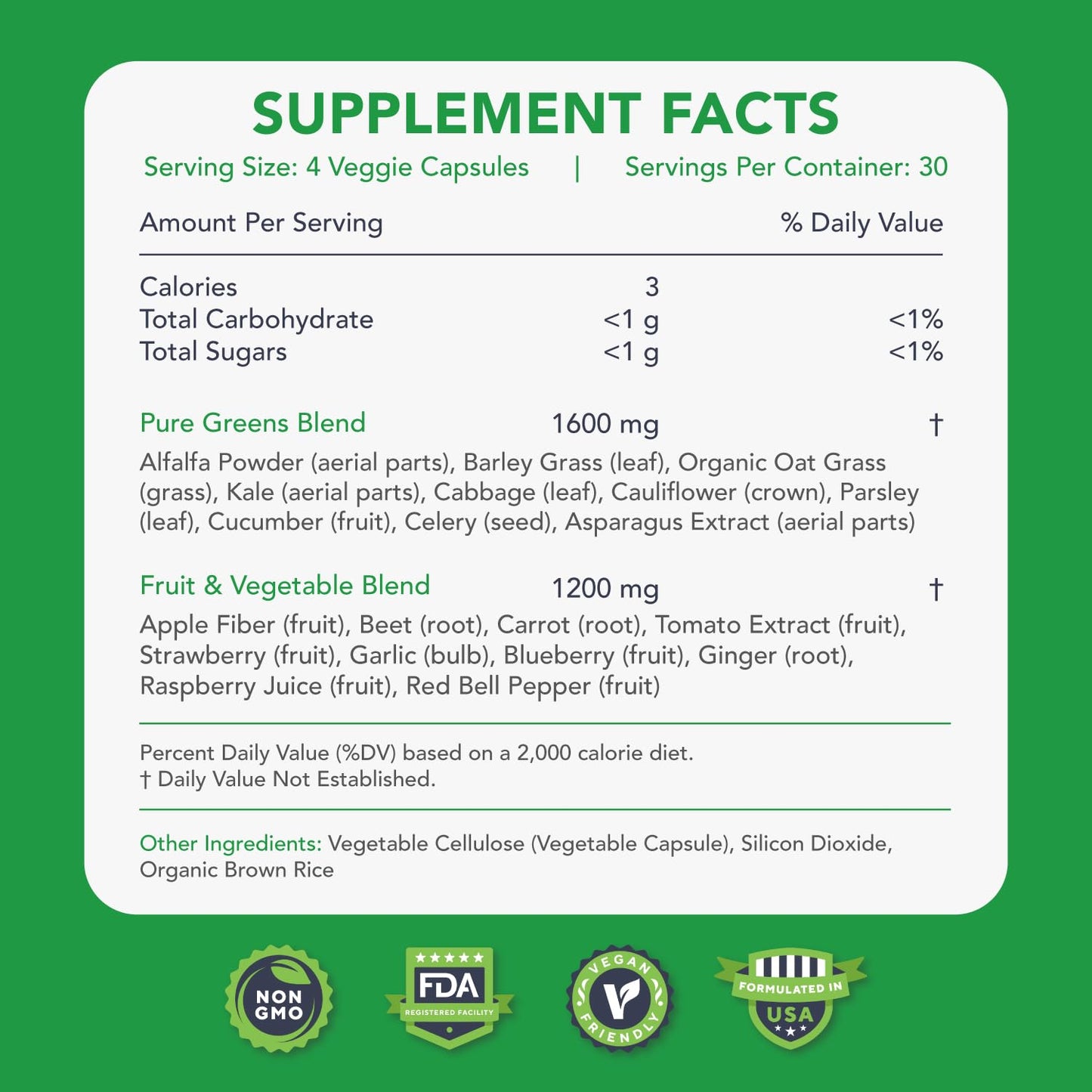 KaraMD Pure Nature | Greens, Fruit and Veggies Supplement | Vitamins, Fiber & Antioxidants | 20 Fruits and Vegetables Supplements for Energy & Digestion | Gluten Free & Vegan Friendly (30 Servings) - dailyvitalstore