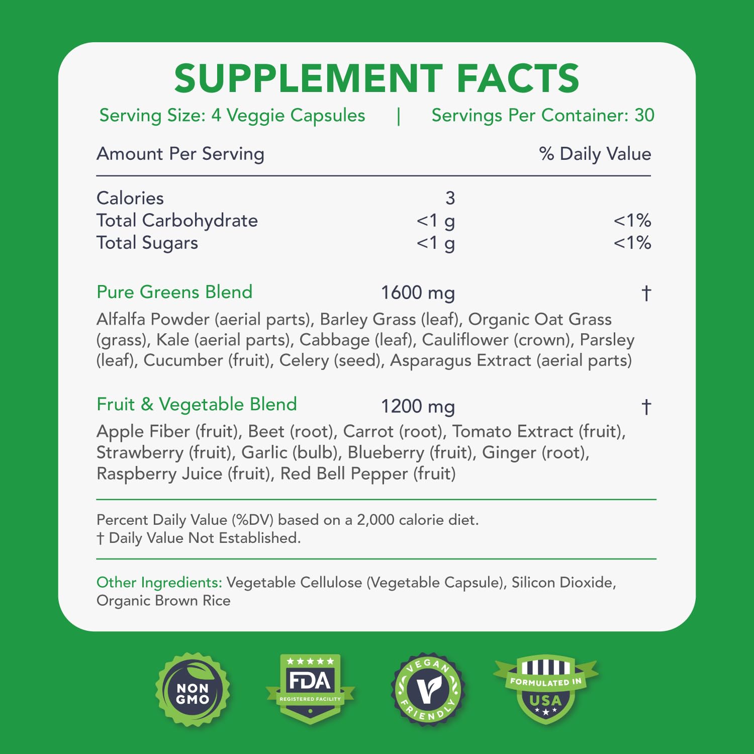 KaraMD Pure Nature | Greens, Fruit and Veggies Supplement | Vitamins, Fiber & Antioxidants | 20 Fruits and Vegetables Supplements for Energy & Digestion | Gluten Free & Vegan Friendly (30 Servings) - dailyvitalstore