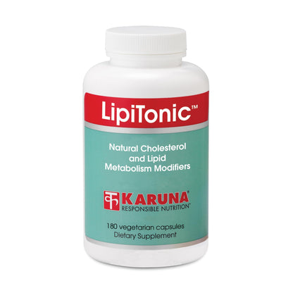 Karuna Lipitonic - 180 Vegetarian Capsules - Blend of Vitamins, Minerals, and botanicals Supporting Healthy Cholesterol Levels Already in the Normal Range and Promote Healthy lipid Metabolism - dailyvitalstore