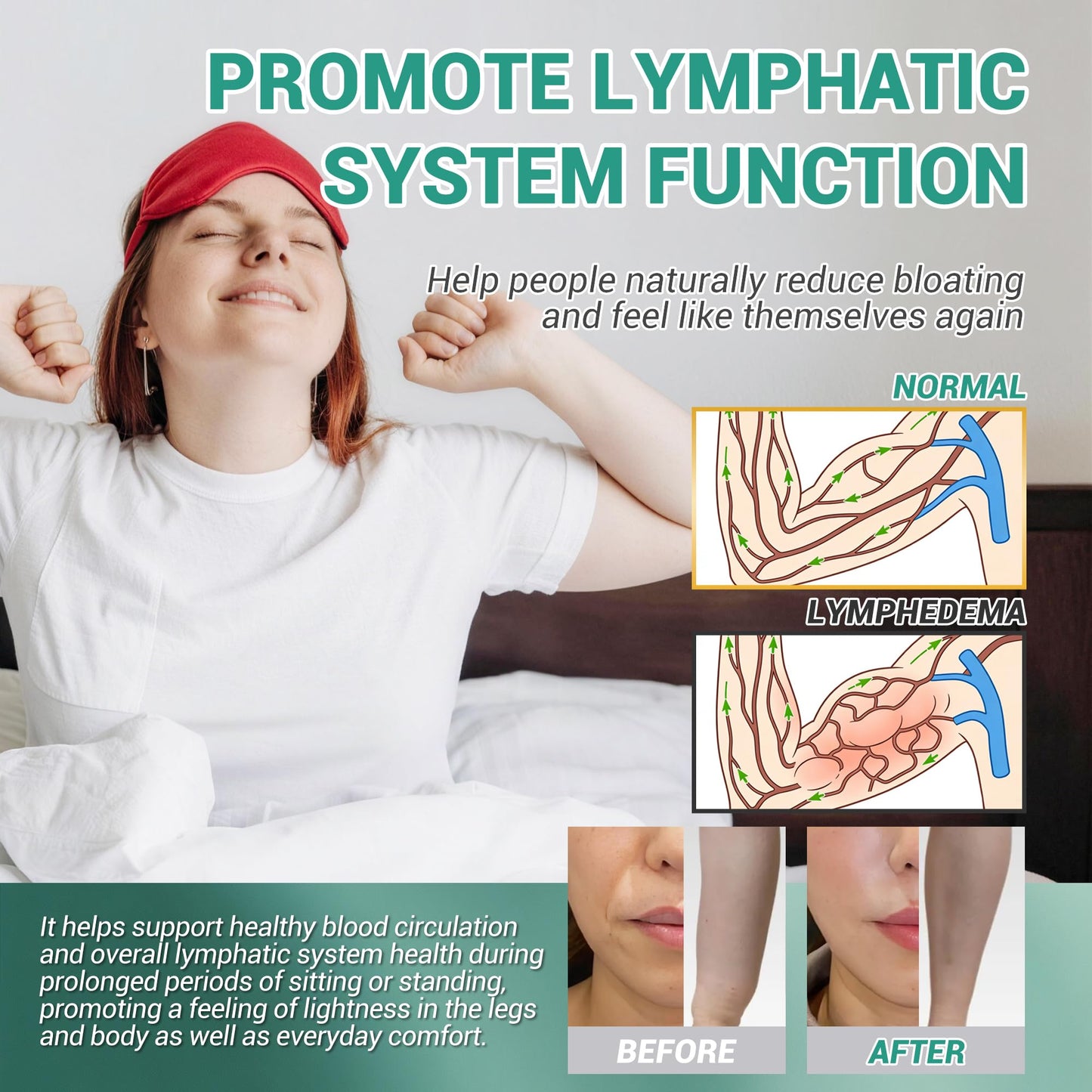 Kaseano Lymphatic Drainage Supplement 300 Softgels 21-in-1 Herbal Blend with Echinacea, Dandelion, Burdock Root Lymph System Support Fluid Balance & Immune System for Women & Men - dailyvitalstore